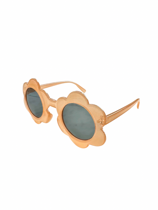 Kids flower sunglasses beige (translucent frame)