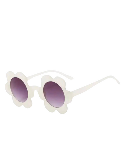 Kids flower sunglasses white