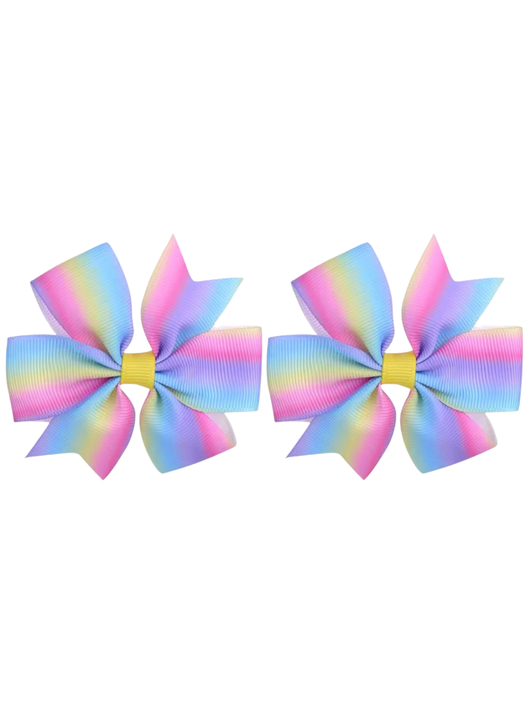 Pastel Rainbow hair bow set