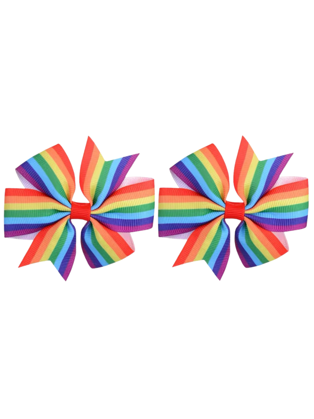 Rainbow hair bow set