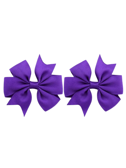 Dark Purple hair bow set