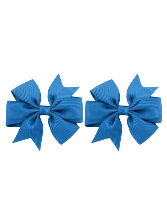 Blue hair bow set