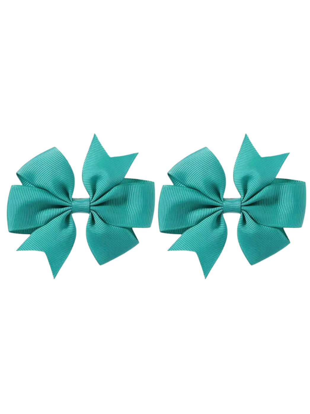 Aqua hair bow set