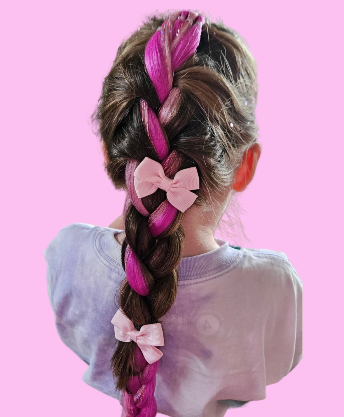 Pretty in pink shimmer braid set