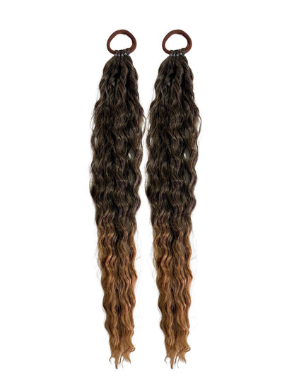 Chestnut mermaid ponytail set