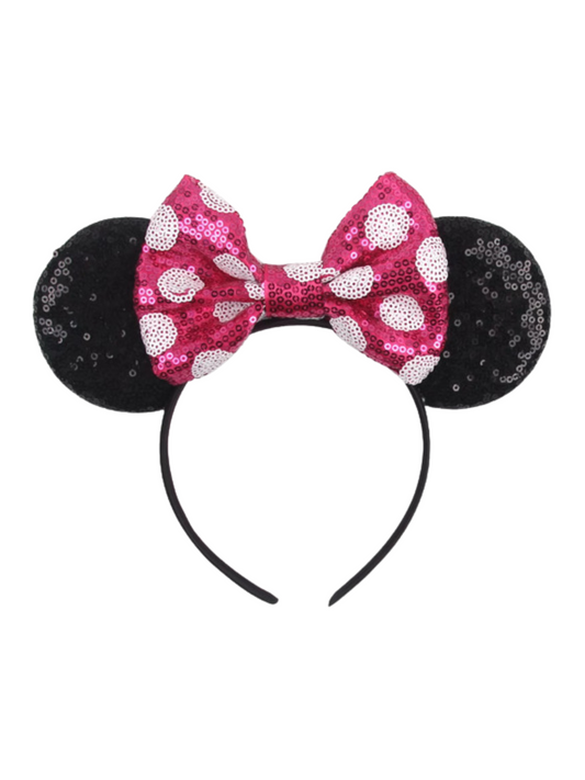Pink Polkadot Princess headband