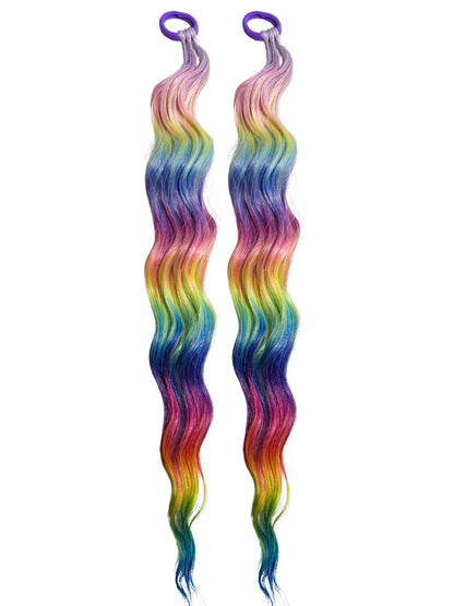 Rainbow Phoenix mermaid wave ponytail set