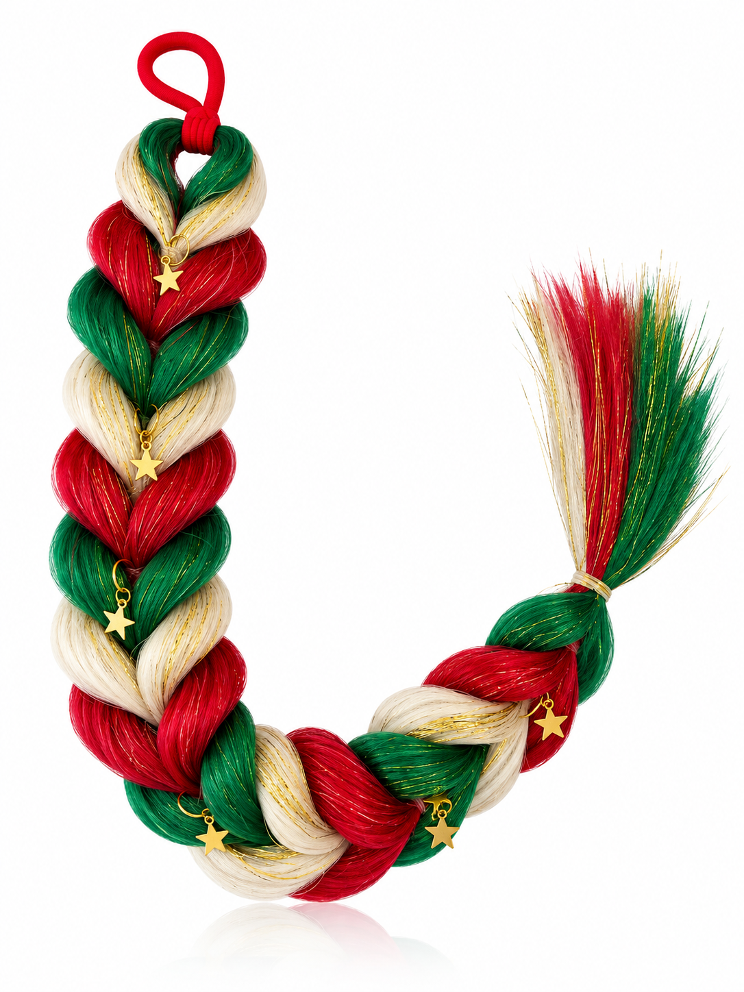 Festive Fashionista Dragon braid ponytail