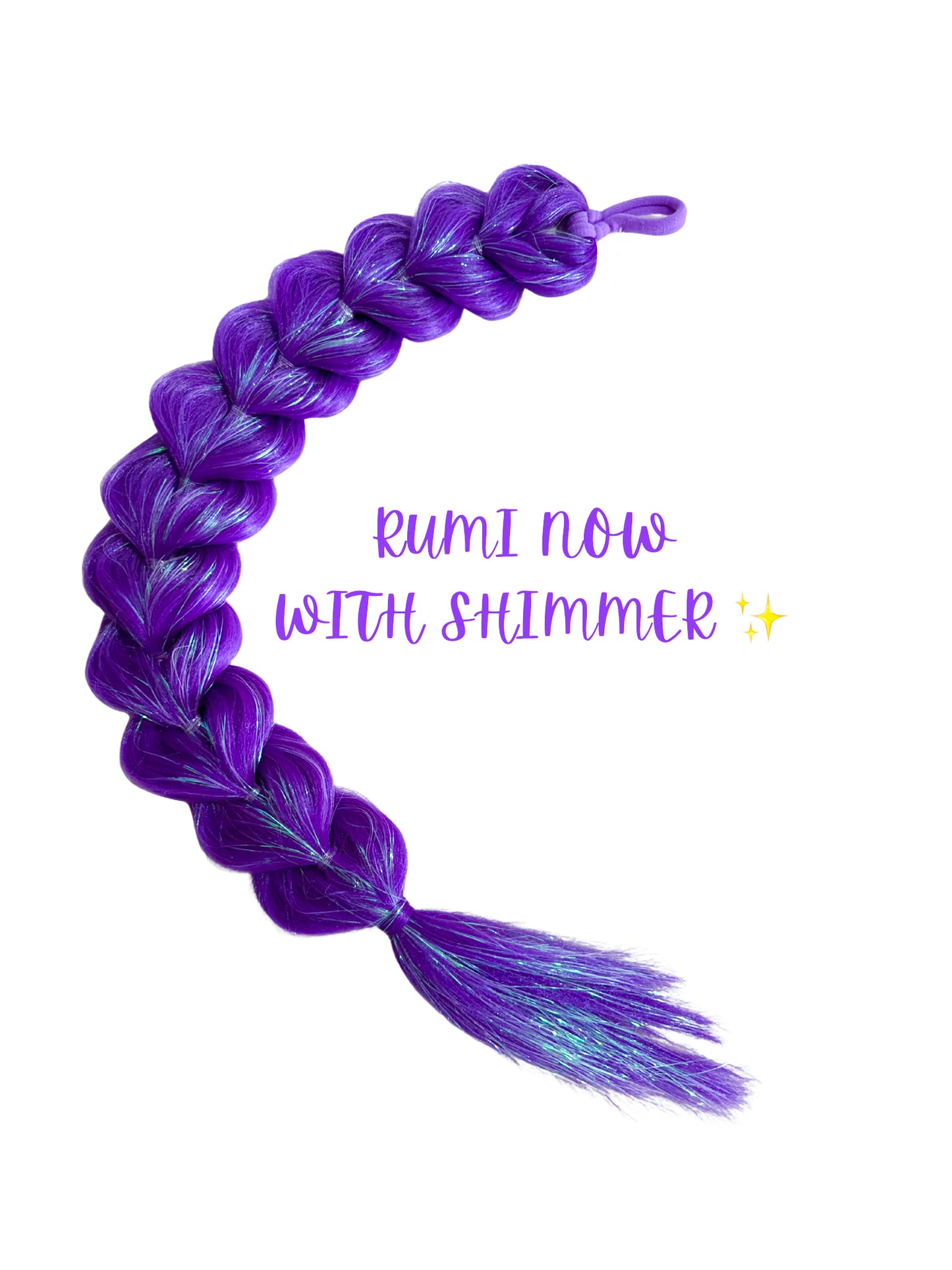 Rumi Dragon braid ponytail now with shimmer ✨ (pre-order due in 1-2 weeks) *please note if you order other items they will all be shipped at once, when this product is restocked.