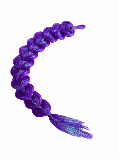 Purple Dragon braid ponytail