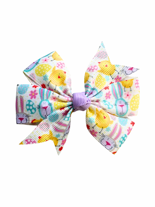 Chirpy Chick Easter Hair Bow Clip