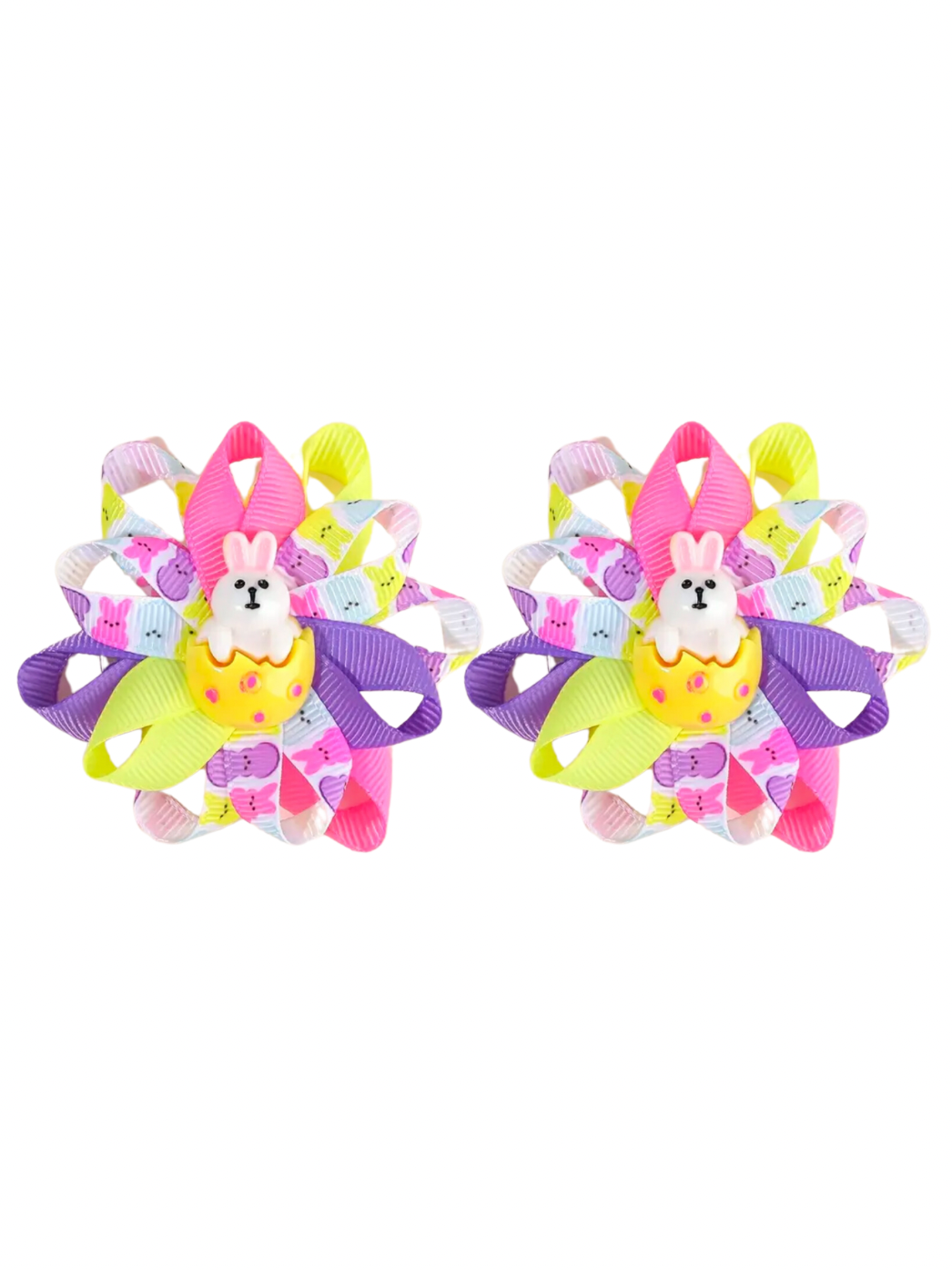 Bunnyland easter hair bow set