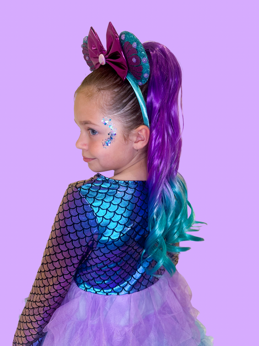 Mermaid princess ponytail