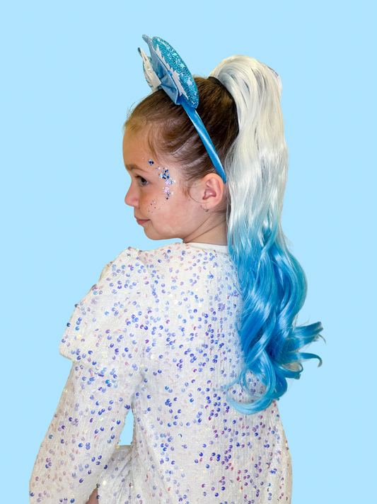 Snow Queen princess ponytail