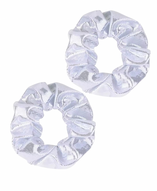 Silver Shimmer Scrunchie Set