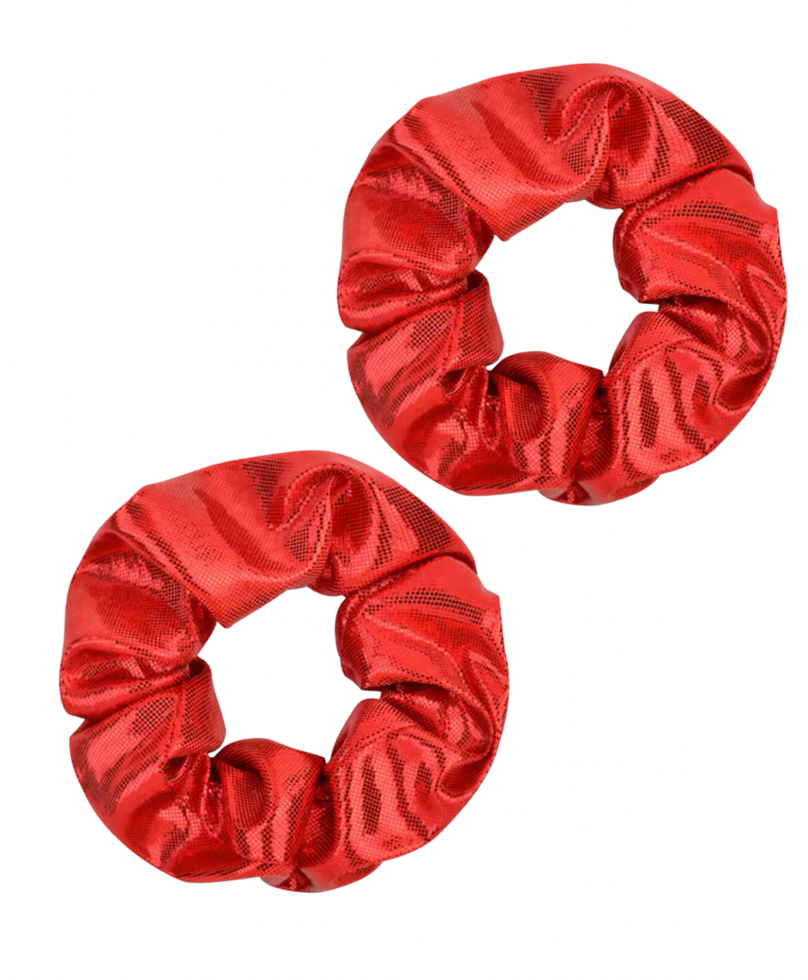 Red Shimmer Scrunchie Set