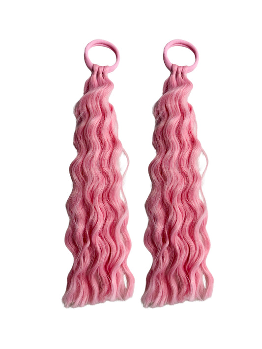 Strawberry Mermaid wave MINI ponytail set 30cm set