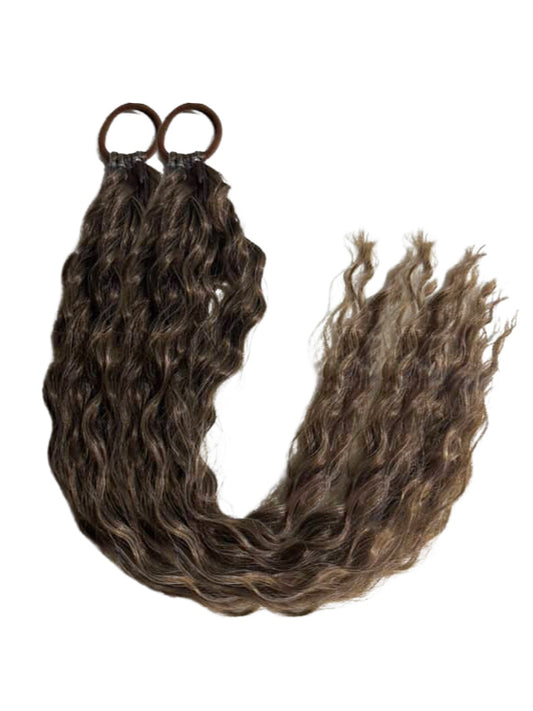 Ash brown mermaid ponytail set