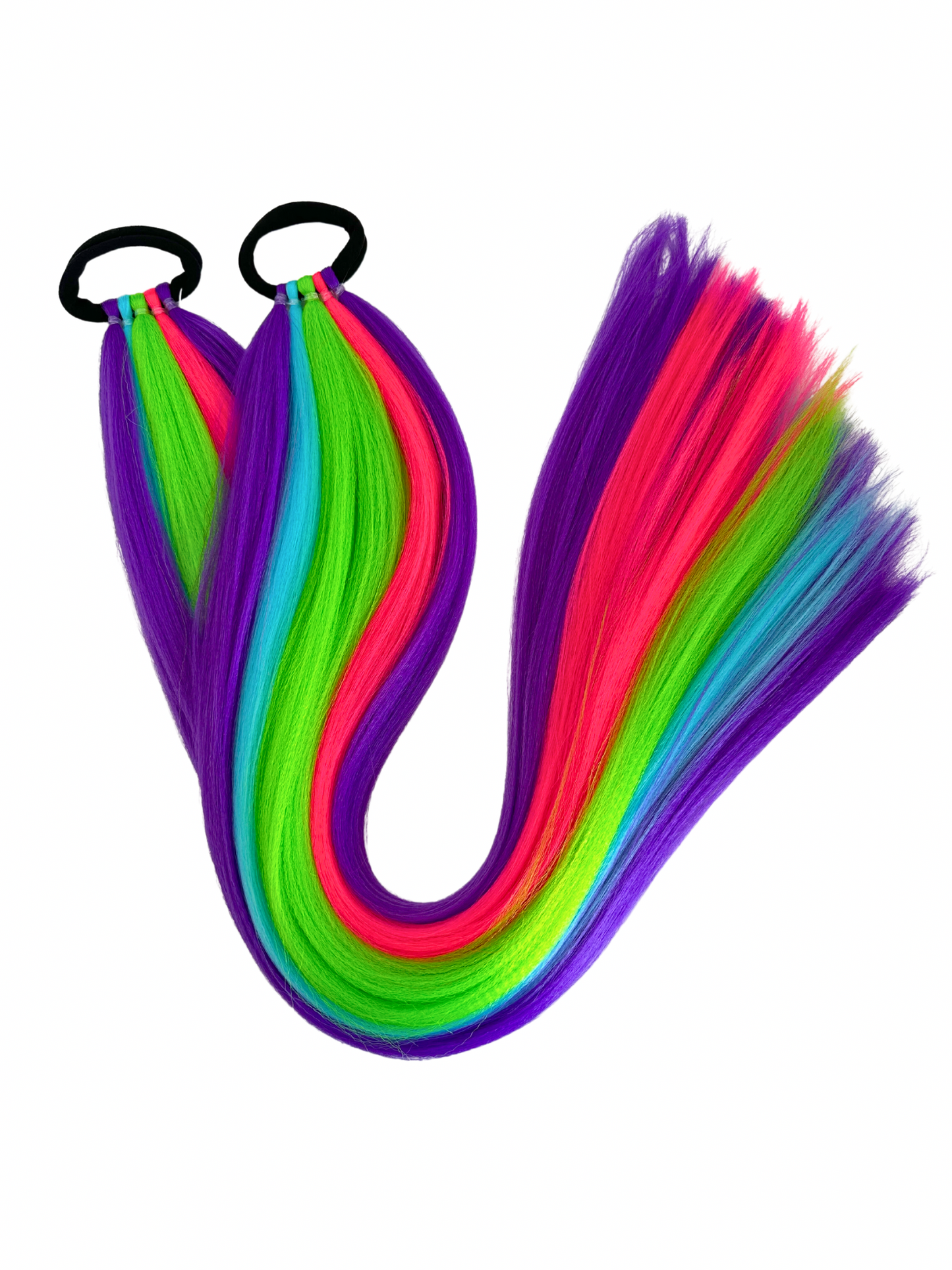 Rainbow neon purple braid set
