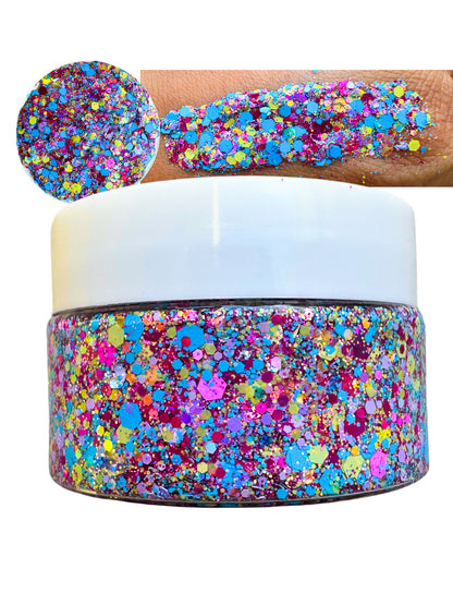 Electric Poppy Glitter Gel 30ml