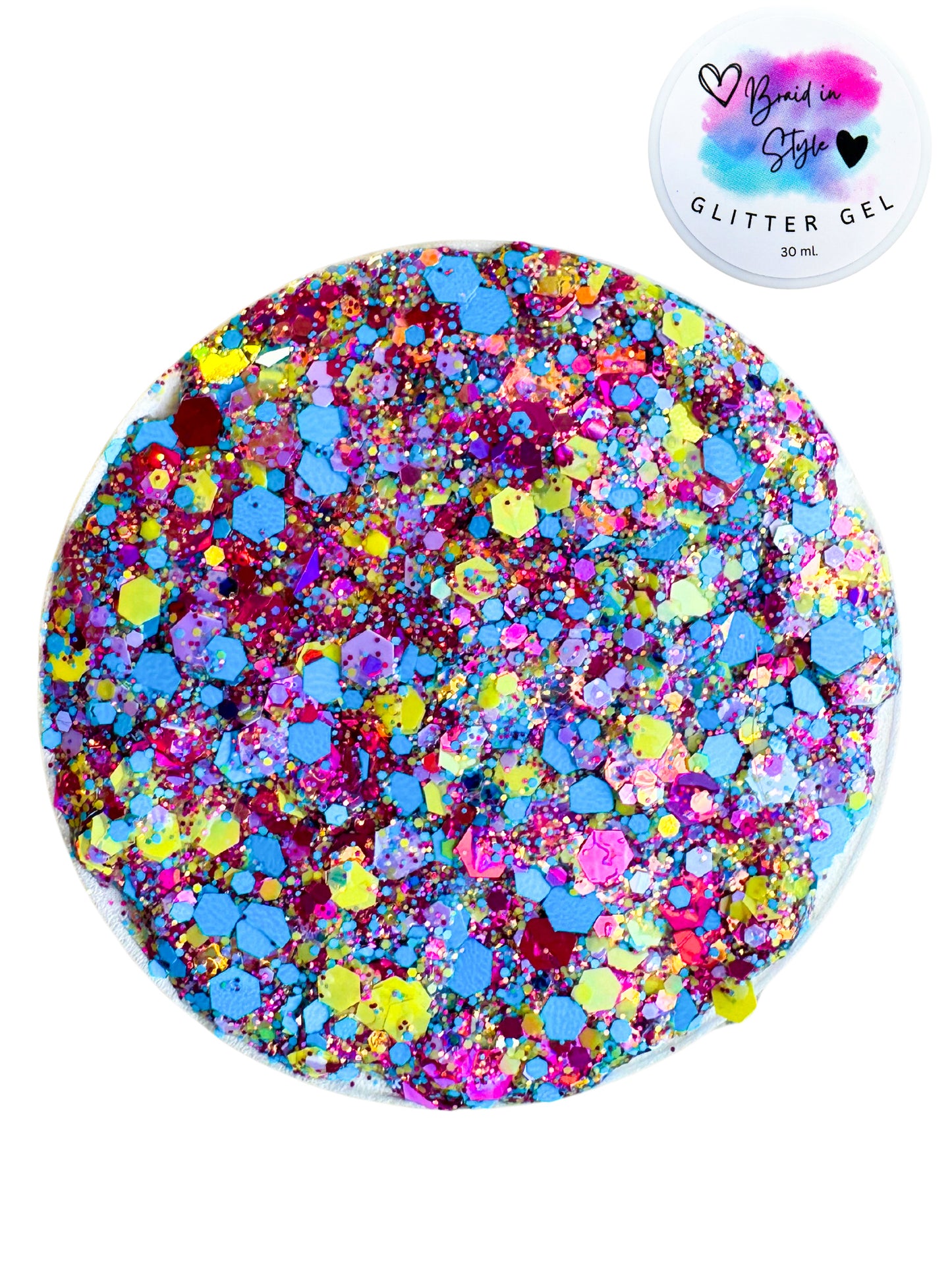 Electric Poppy Glitter Gel 30ml