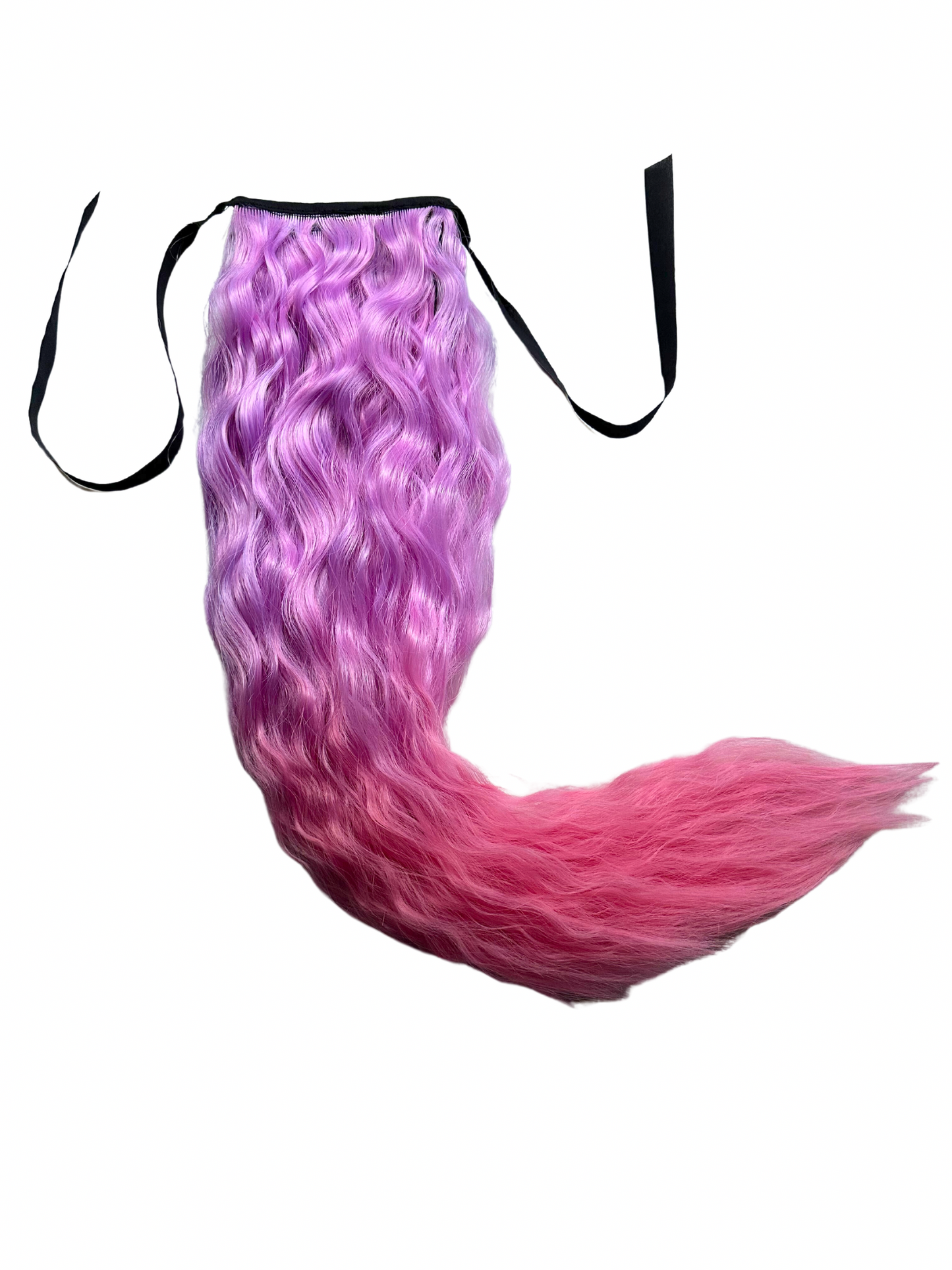 Blush mermaid hair ponytail