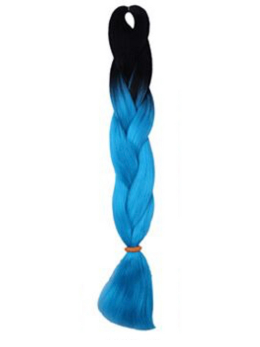 Black/Light Blue Ombrè Braiding hair