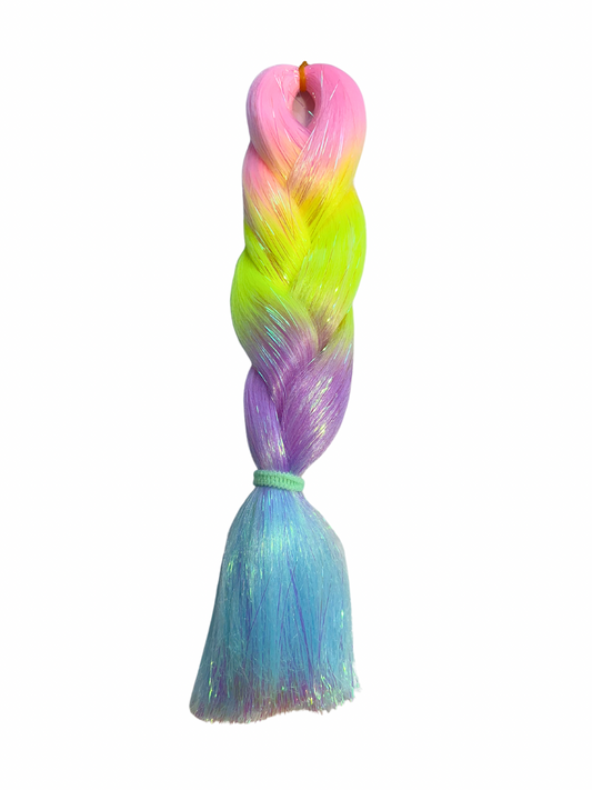 Kids Braiding Hair Rainbow Sorbet MIDI LENGTH 40cm