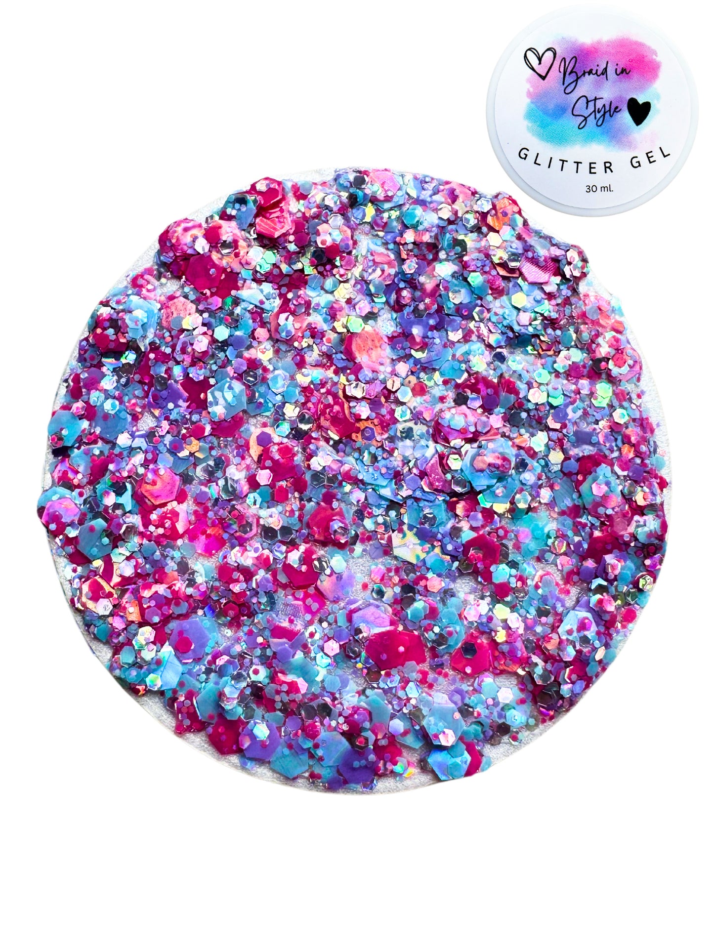 Bubblegum Glitter Gel 30ml