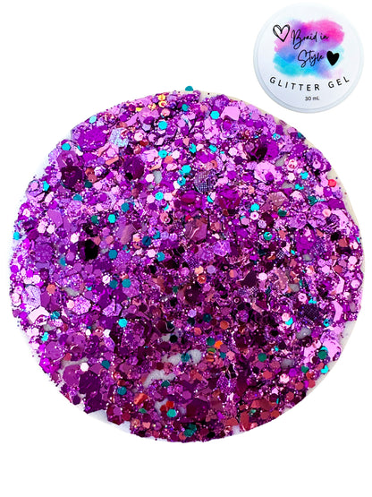 Purple Shimmer Glitter Gel 30ml