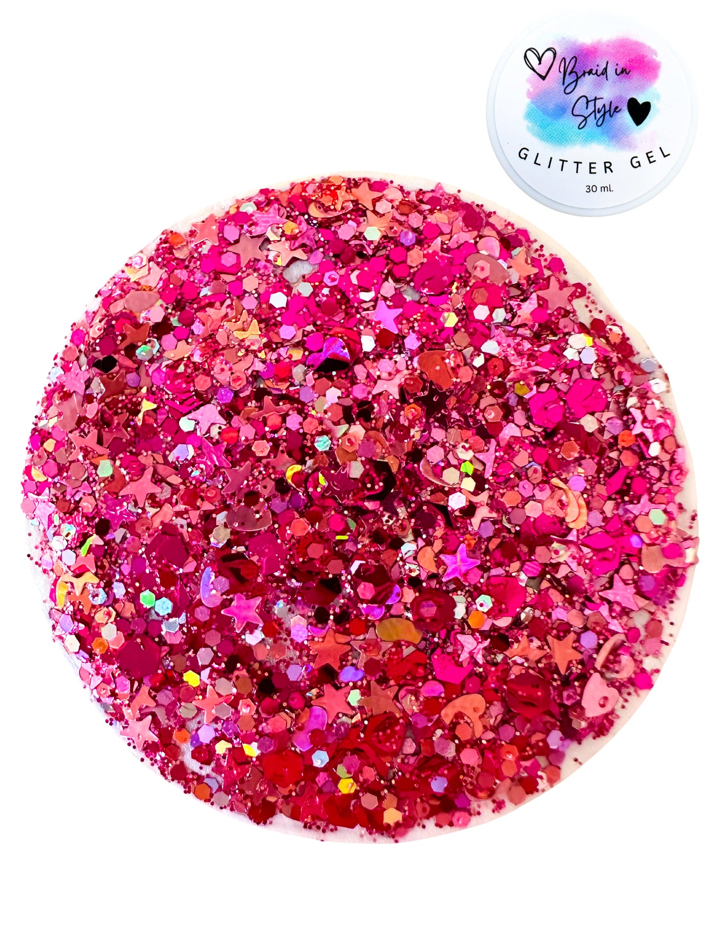 Pink Shimmer Glitter Gel 30ml