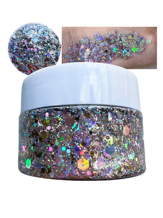 Silver Shimmer Glitter Gel 30ml