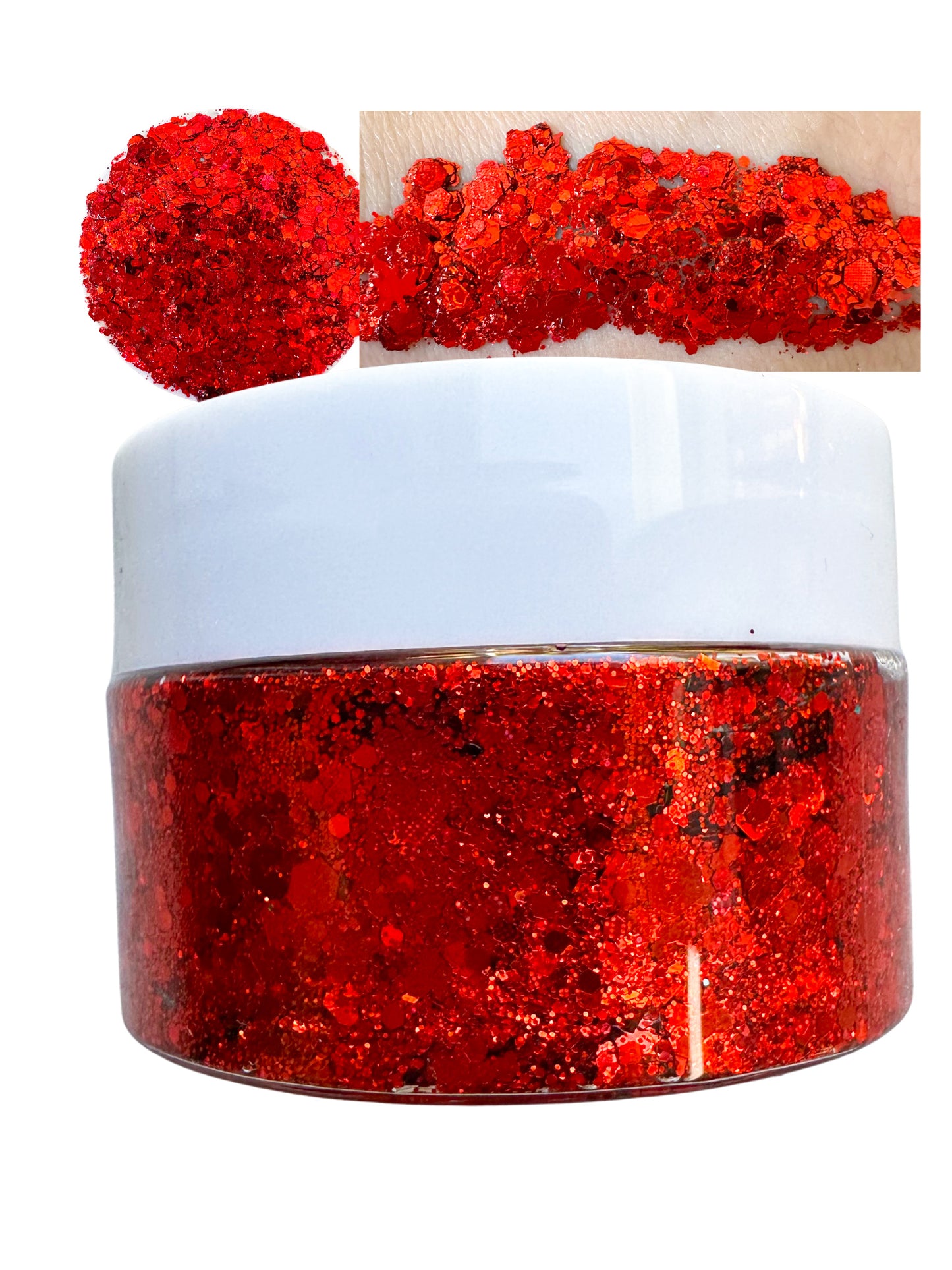 Red Shimmer Glitter Gel 30ml