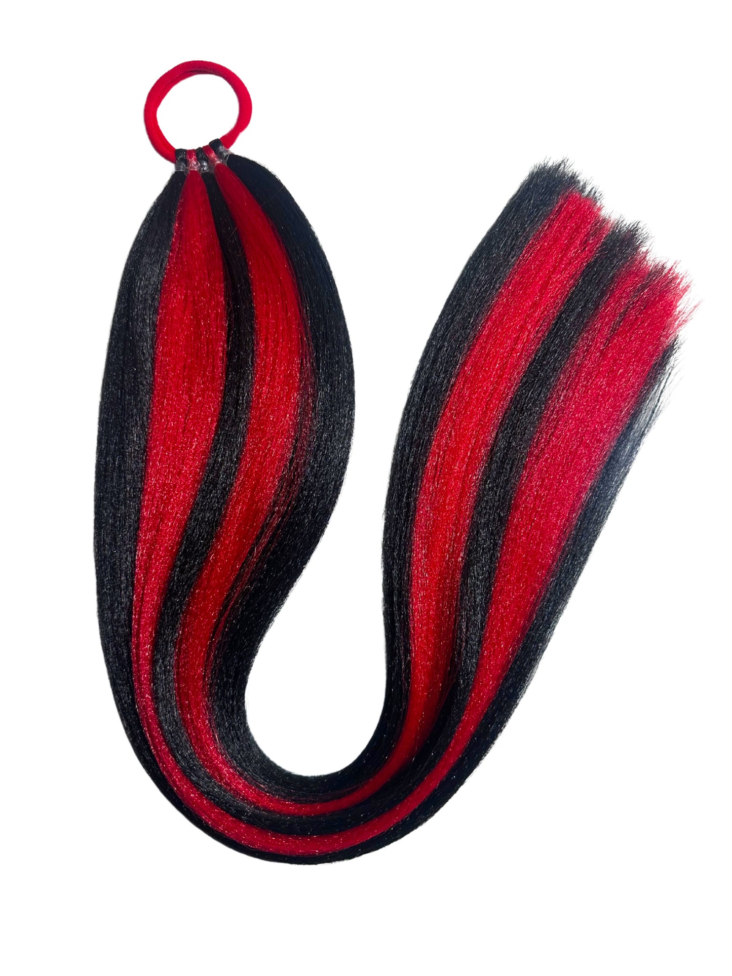 Black/red sports team braid