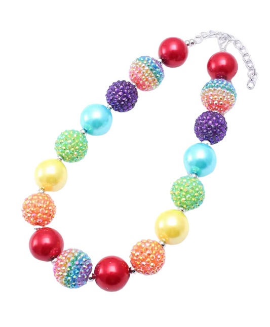 Rainbow bubble necklace