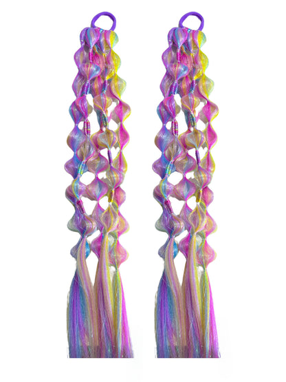 Electric Poppy Bubble Ponytail Set