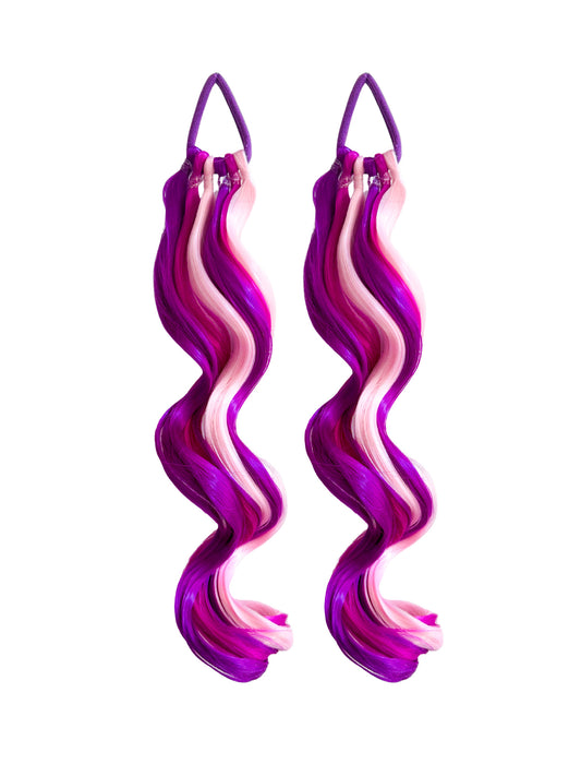 Magenta Rain Curled MIDIS 45cm longer length set