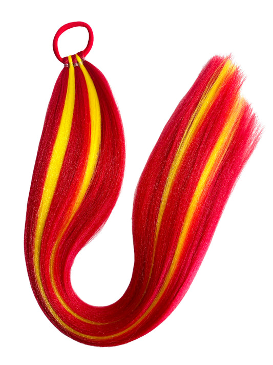 Red/Yellows sports team braid