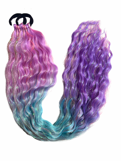 Bubblegum mermaid ponytail set